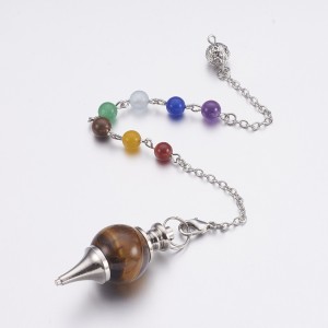 Tiger Eye Chakra Ball Pendulum / Bracelet